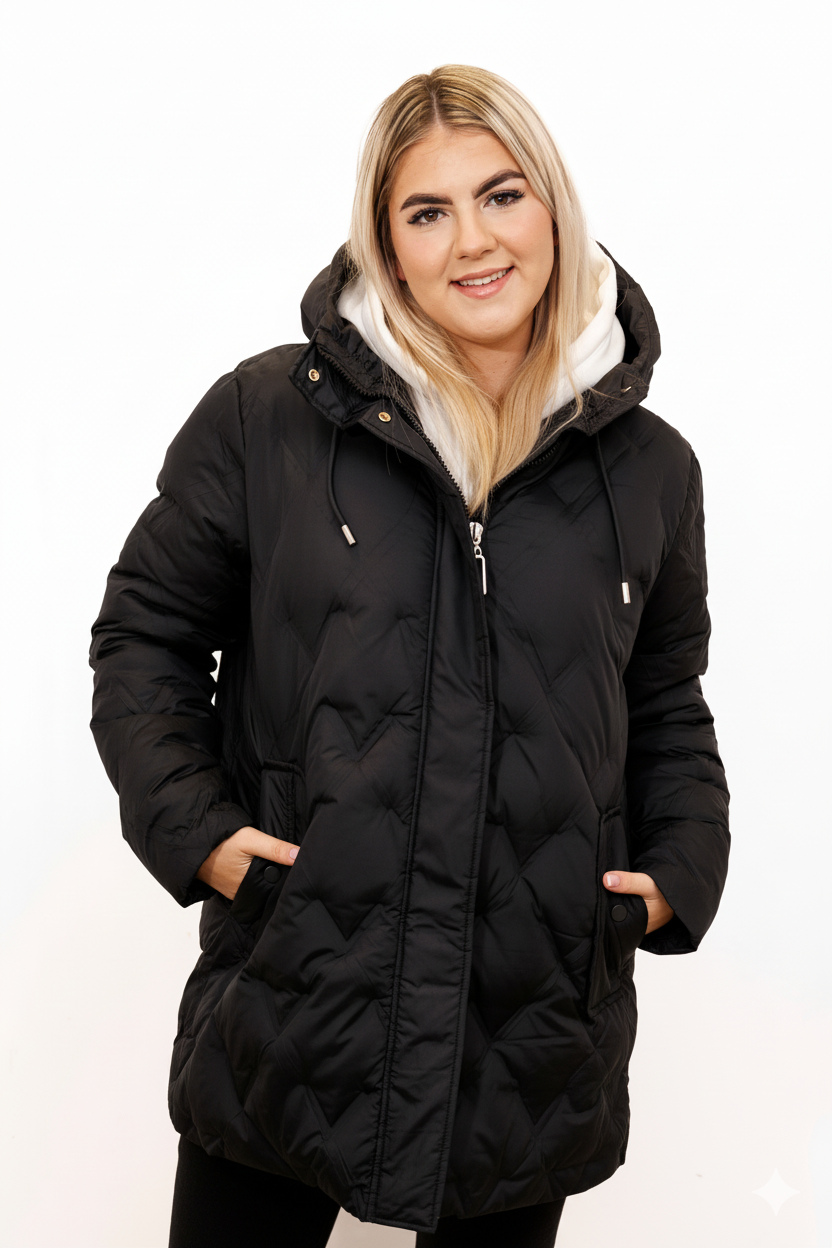 Stylová a Funkční ZIMNÍ Dámská Bunda PLUS SIZE - Teplo, Lehkost a Úplná Ochrana Před Deštěm a Chladem
