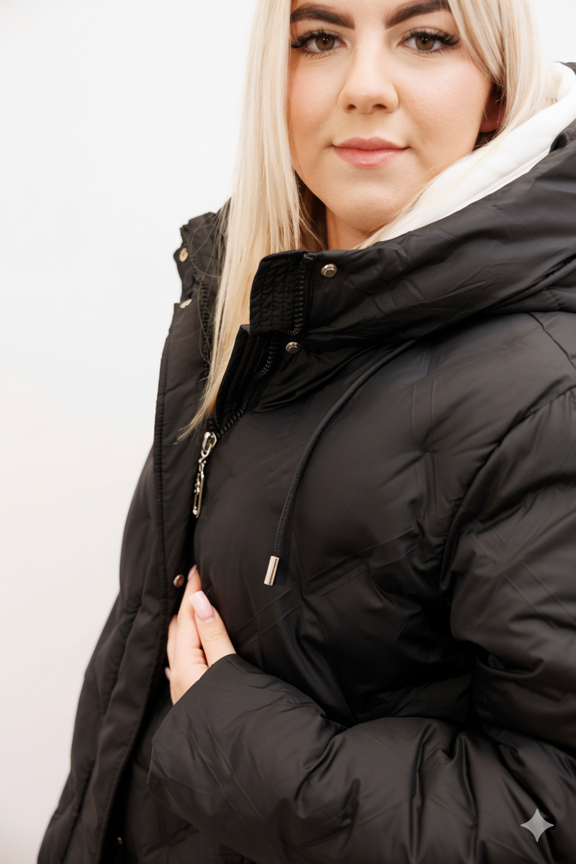 Stylová a Funkční ZIMNÍ Dámská Bunda PLUS SIZE - Teplo, Lehkost a Úplná Ochrana Před Deštěm a Chladem